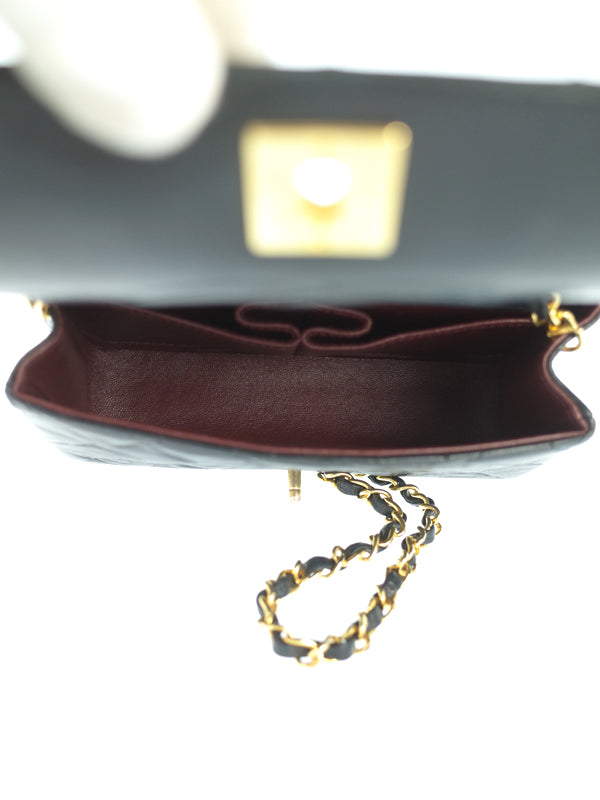 Chanel Mini Matelasse Chain Shoulder Bag Black