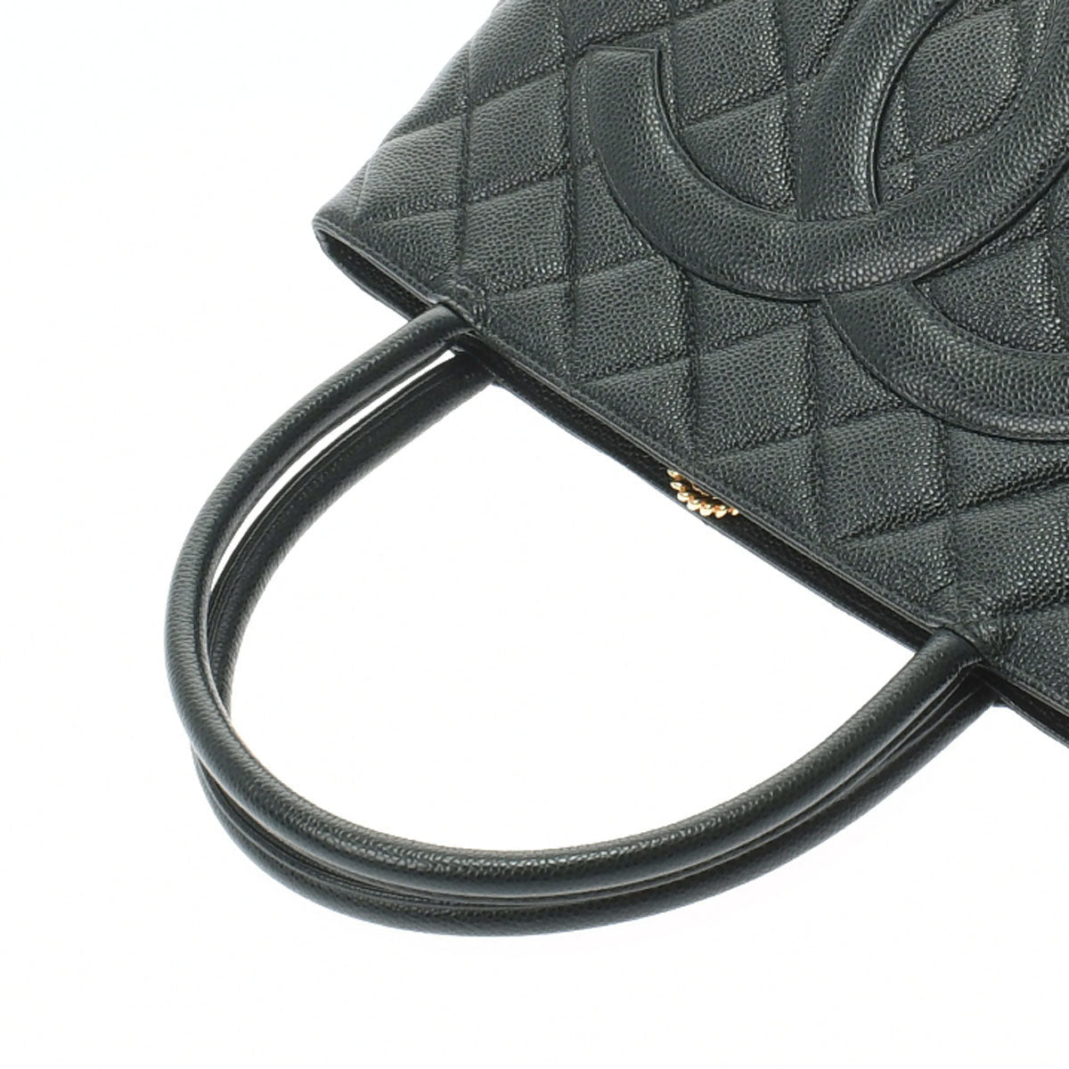Chanel Gold Hardware Caviar Skin Tote Bag Black