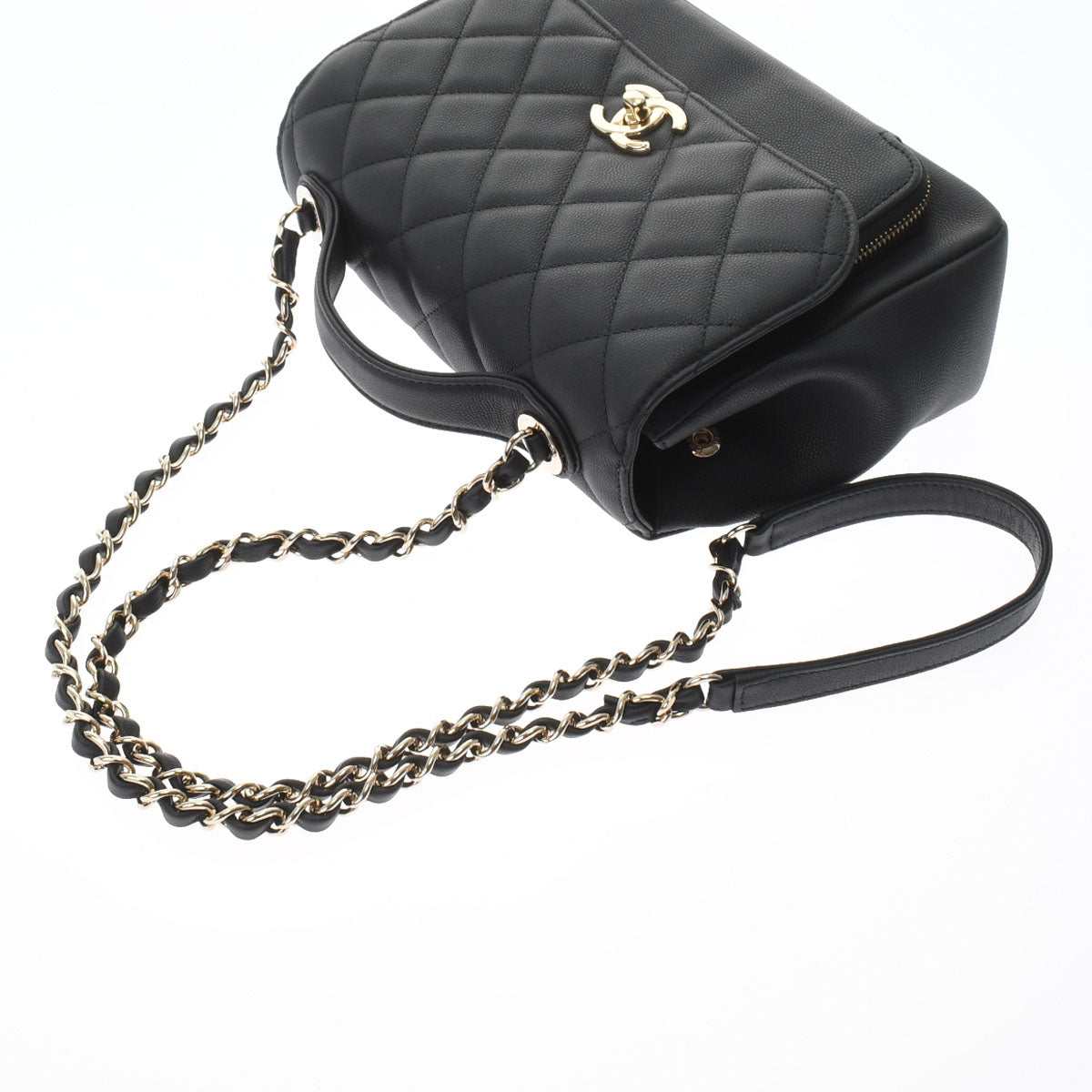 Chanel Matelasse Affinity S Black gold Hardware Grained Calfskin Handbag