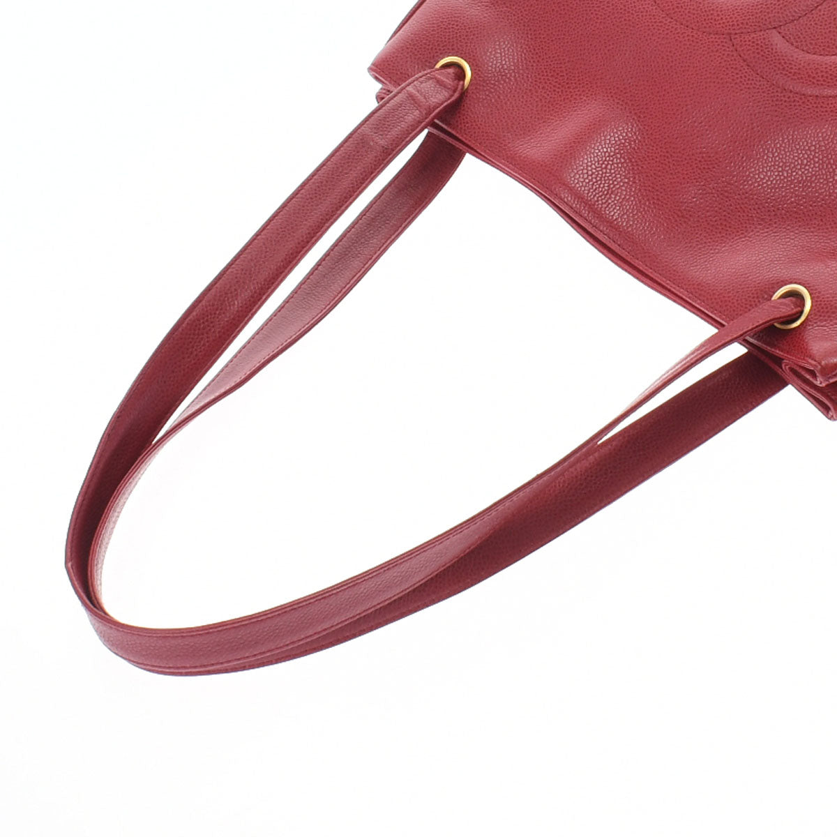 Chanel Matelasse Red Gold Hardware Caviar Skin Tote Bag