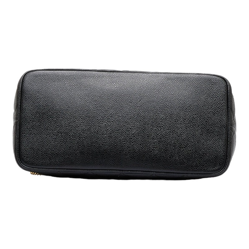 Chanel Coco Mark Handbag Tote Bag Black