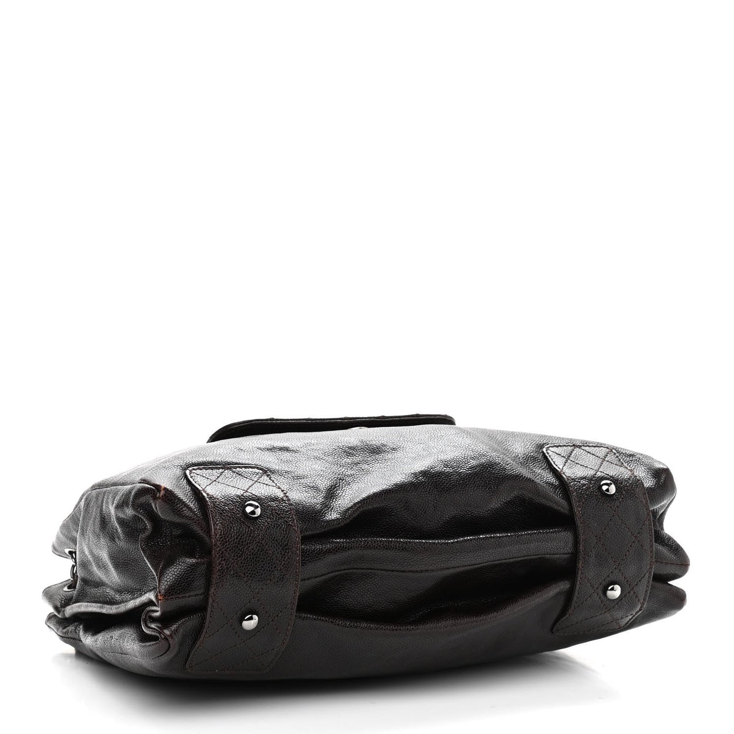 Chanel Caviar Pocket In The City Tote Dark Brown