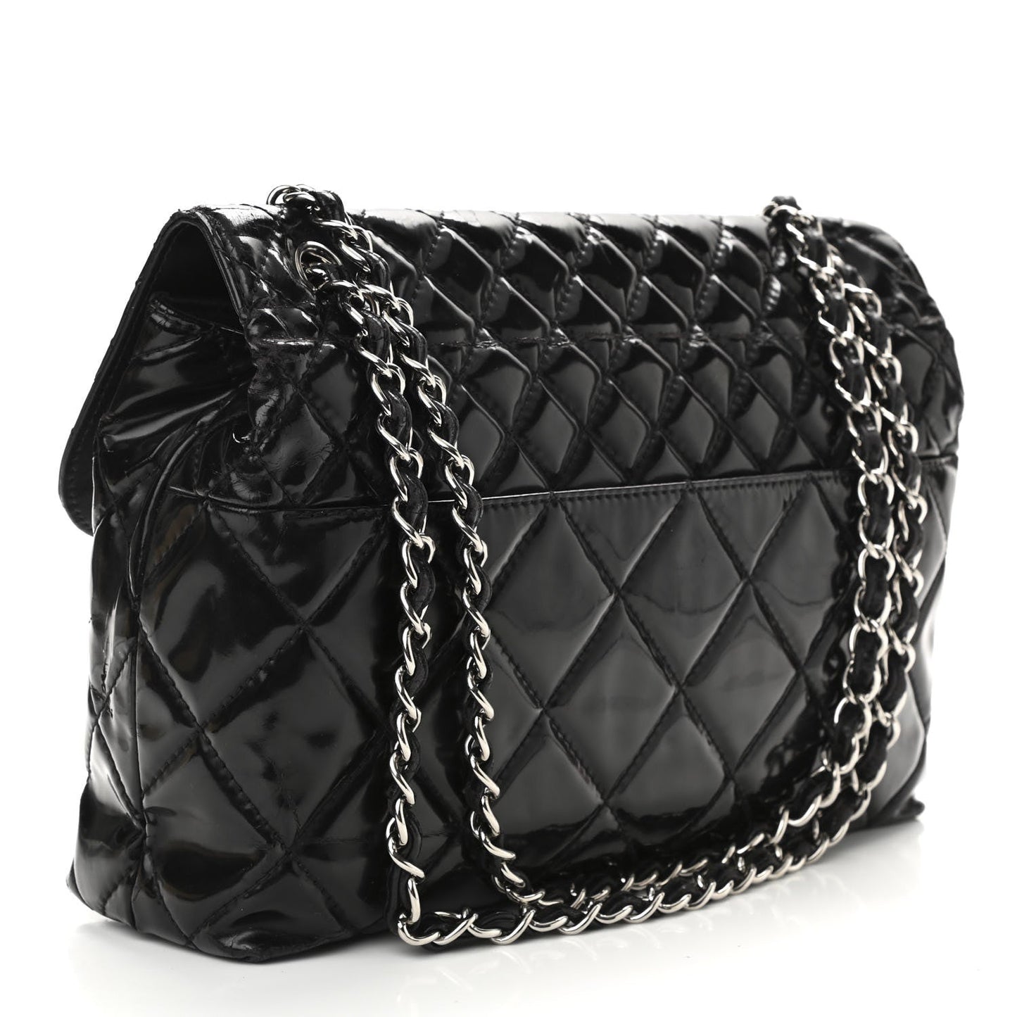 Chanel Vinyl Quilted In The Business Flap Bag Black