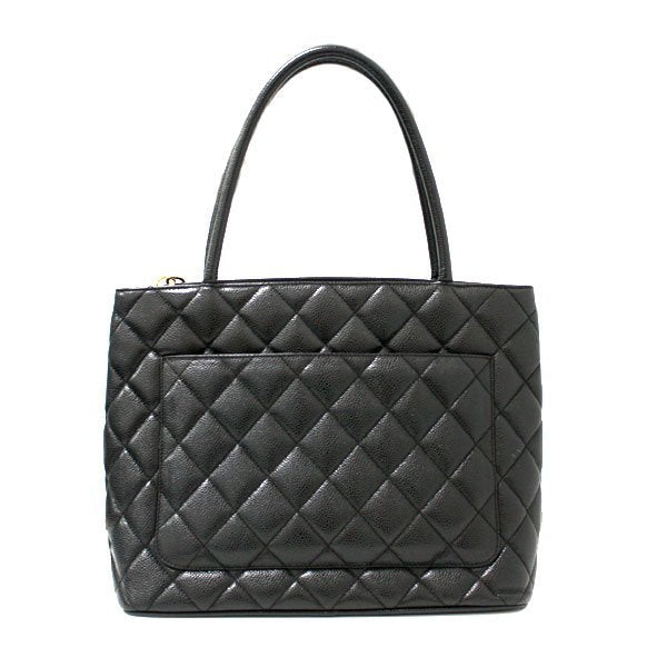 Chanel Tote Bag Caviar Skin Black GP Fittings