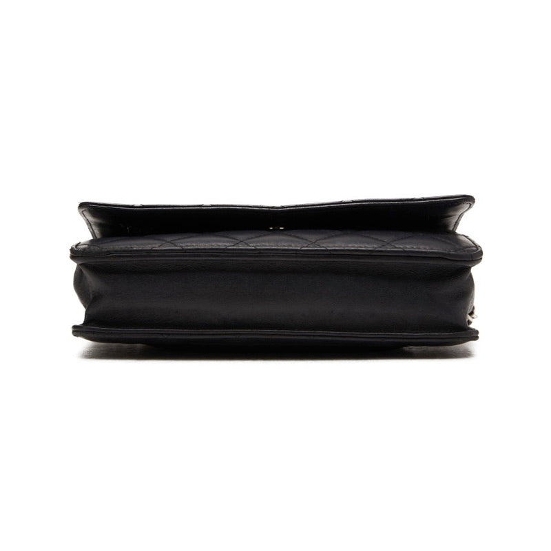 Chanel Mini Matelasse Chain Wallet Lambskin Black