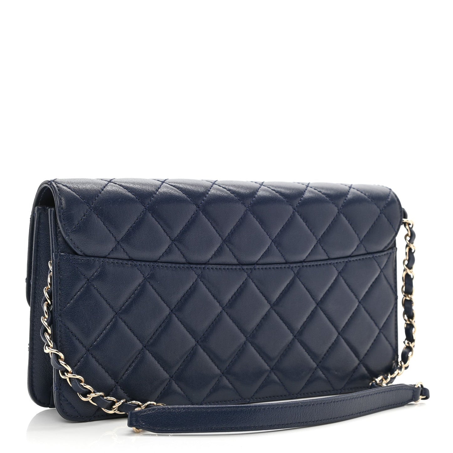Chanel Sheepskin Quilted Small Beauty Lock Flap Navy