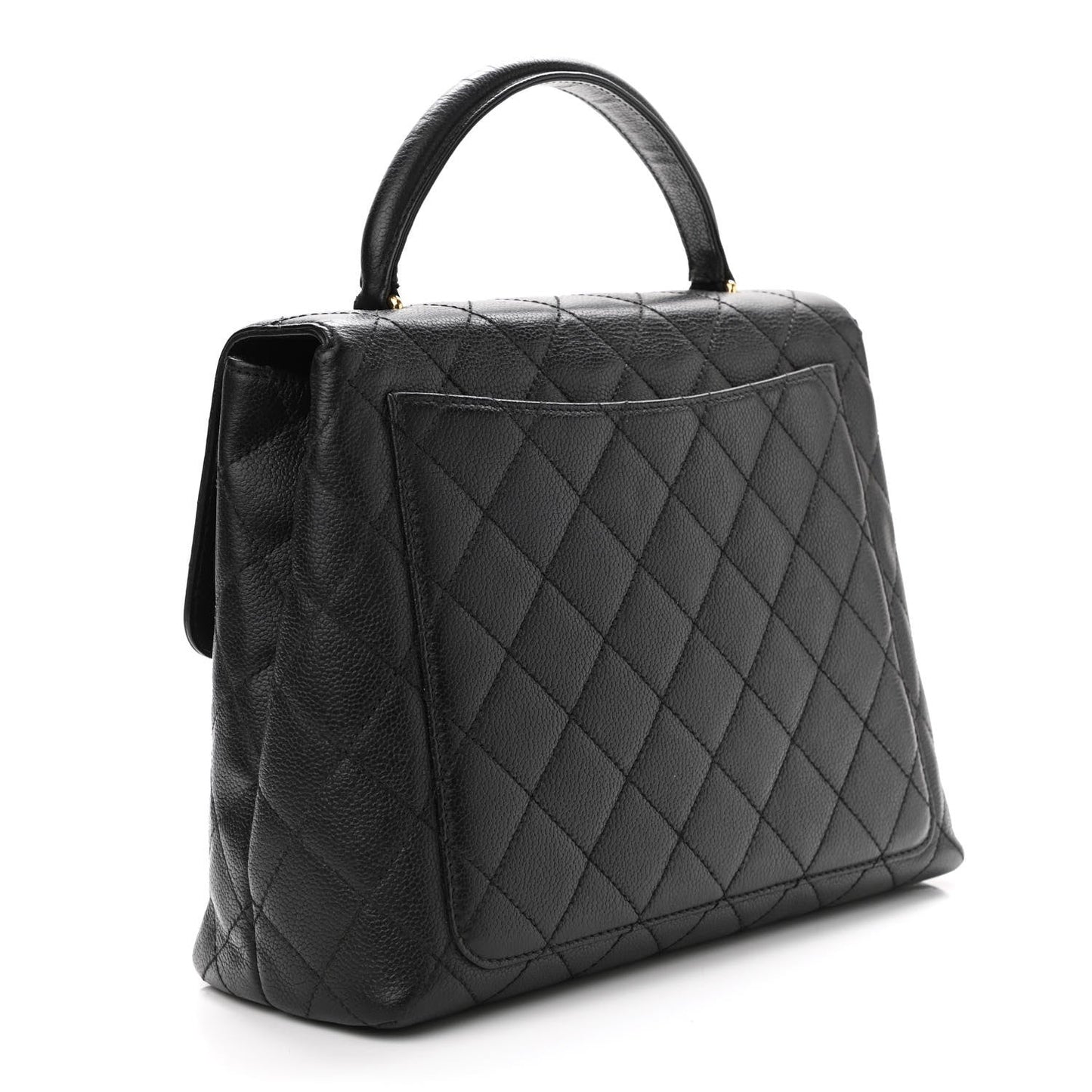 Chanel Caviar Quilted Jumbo Kelly Flap Black