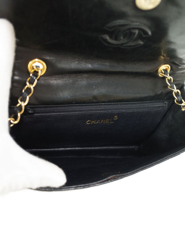 Chanel Matelasse Chain Shoulder Bag Black