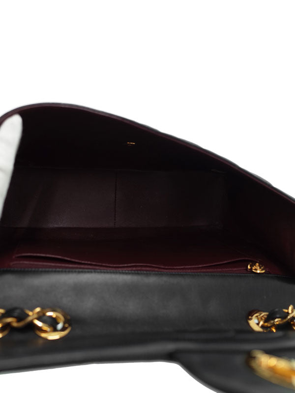 Chanel Deca Matelasse Chain Shoulder Bag Black