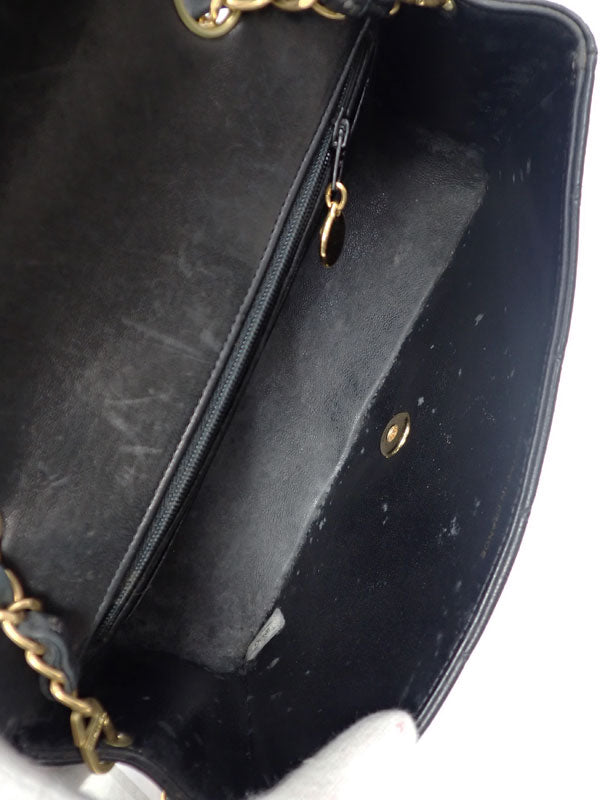 Chanel Diana Matelasse Chain Shoulder Bag Black