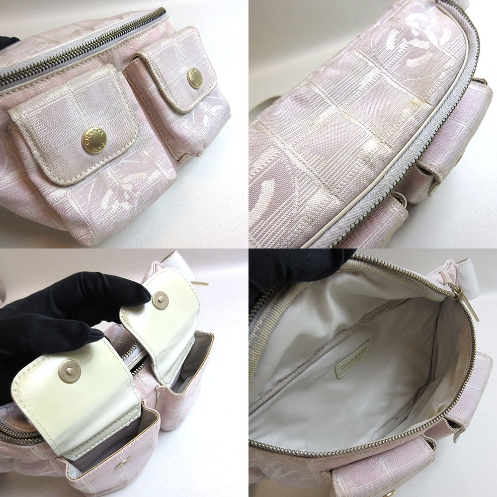 Chanel Nylon Jacquard New Travel Line Waist Pouch Classic Flap