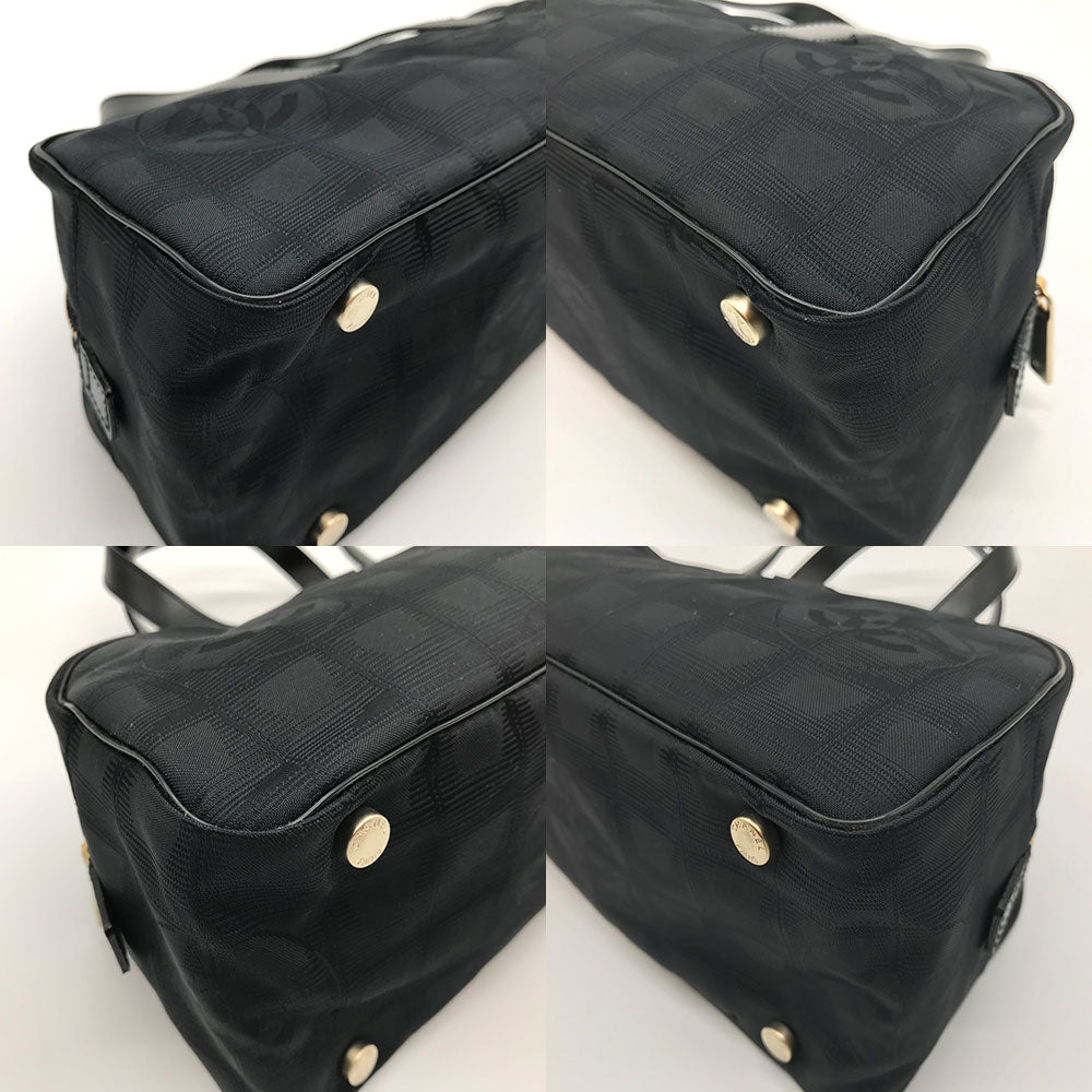 Chanel Nylon Jacquard Mini Boston Bag Classic Flap