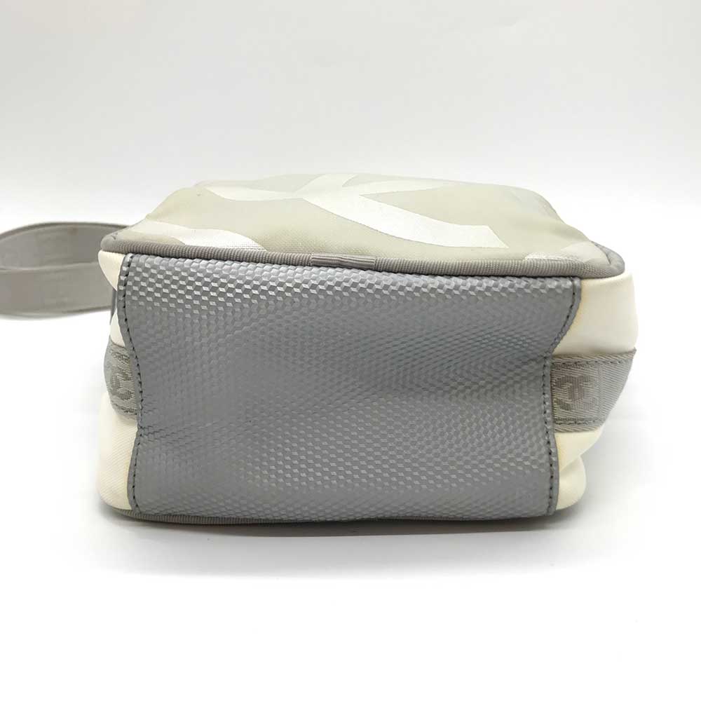 Chanel Nylon Sports Line Shoulder Bag White Ivory Classic Flap