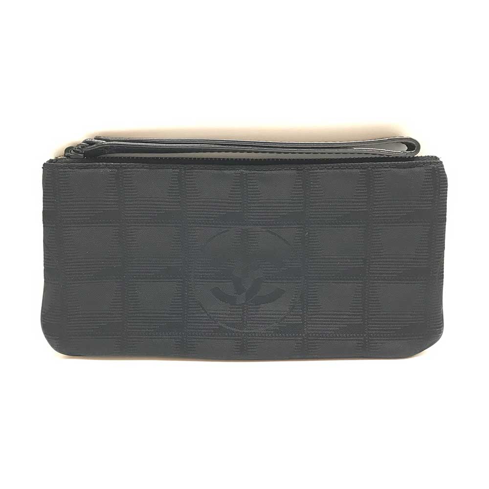 Chanel Nylon Travel Line Pouch Black Classic Flap