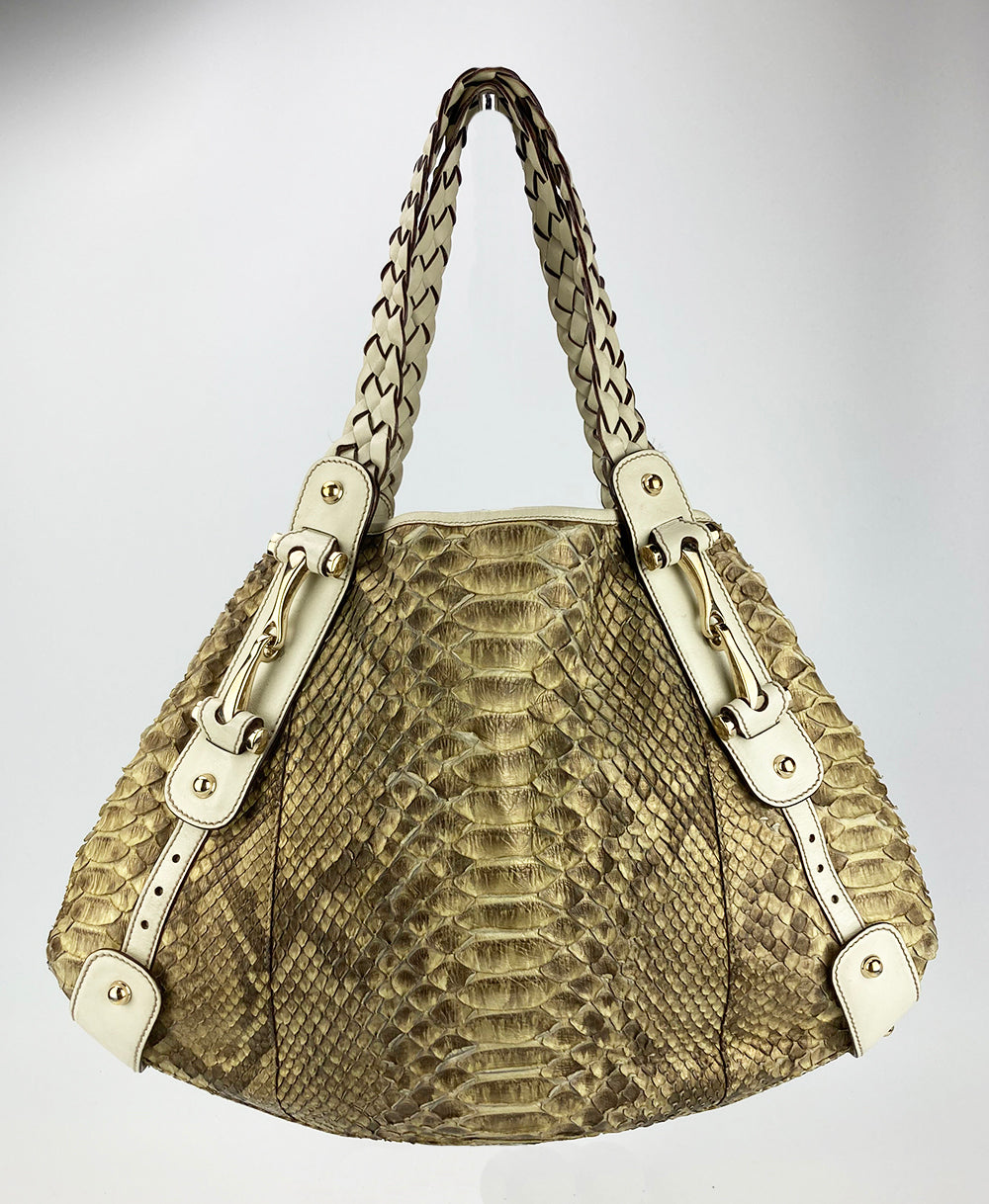 Gucci Leather Canvas Shoulder Bag Style 23