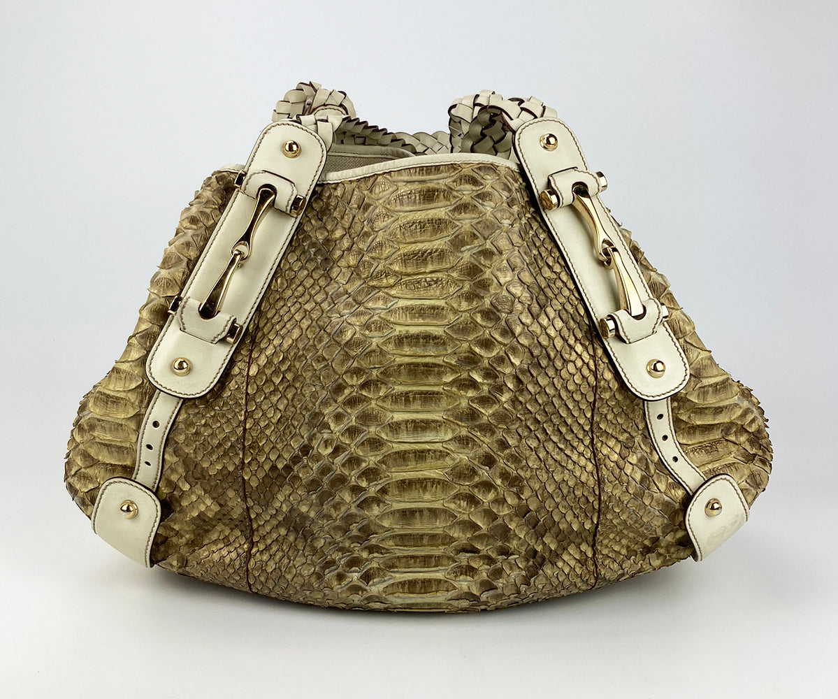 Gucci Leather Canvas Shoulder Bag Style 23