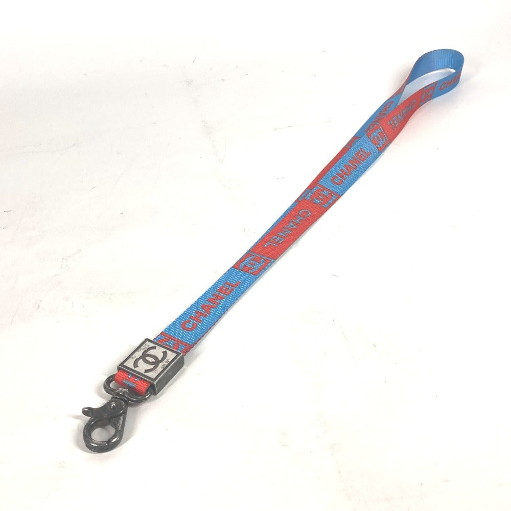 CHANEL strap Nylon canvas blue 02S CC COCO Mark