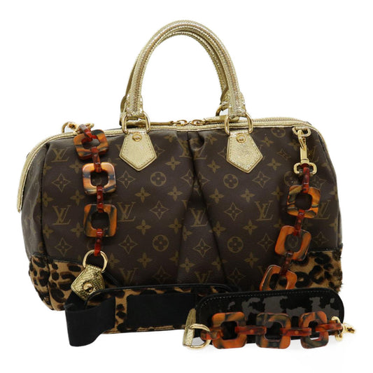LOUIS VUITTON Monogram Leopard Steven Shoulder Bag M95281 LV 30069A