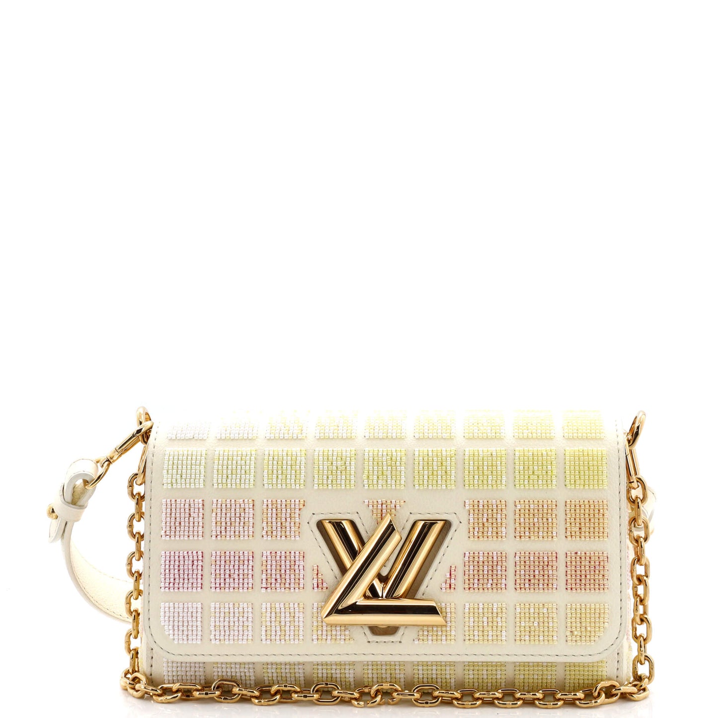 Louis Vuitton Twist West Handbag Beaded Damier