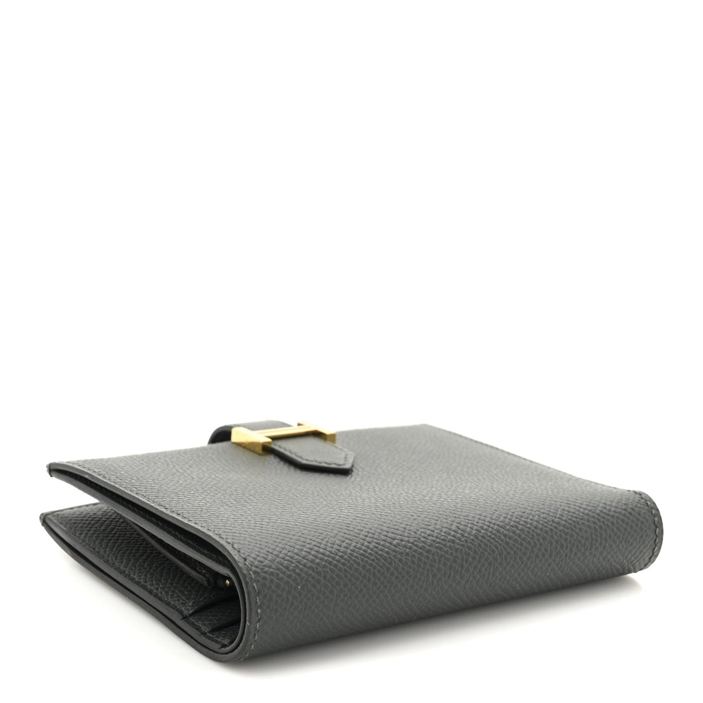 Hermes Epsom Bearn Compact Wallet Vert Mangrove