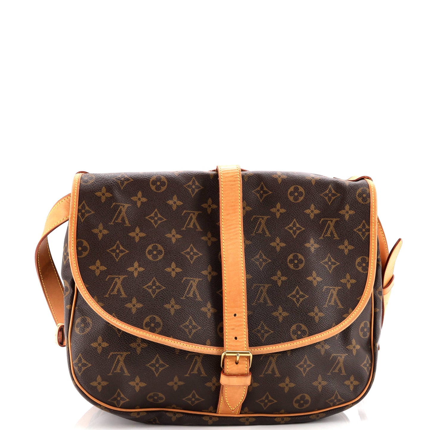 Louis Vuitton Saumur Handbag Monogram Canvas 35