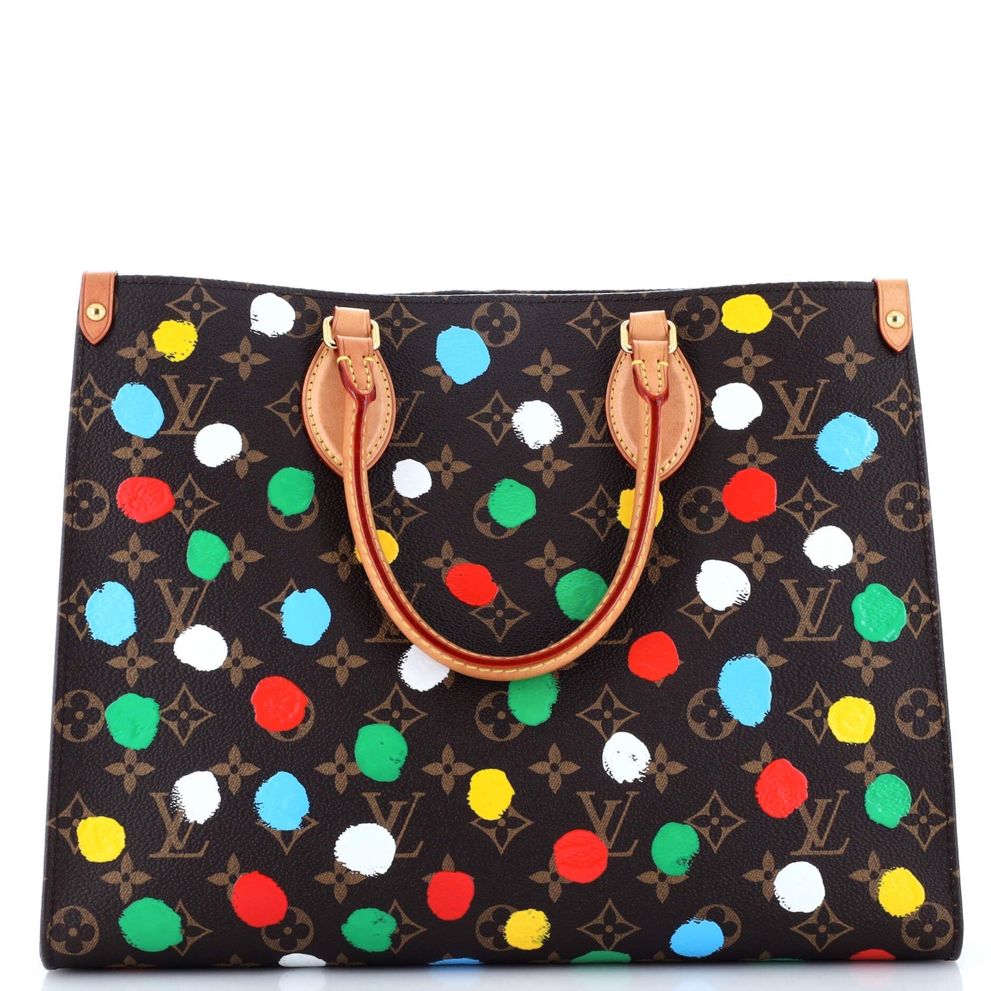 Louis Vuitton OnTheGo Tote Yayoi Kusama Painted Dots Monogram Canvas MM