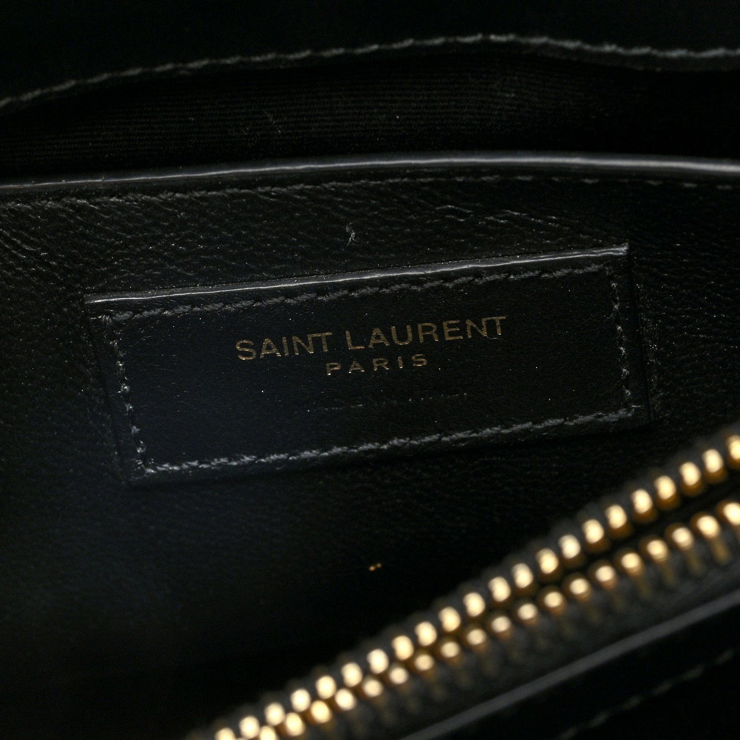 Saint Laurent Calfskin Y Quilted Monogram Small Loulou Chain Satchel Black