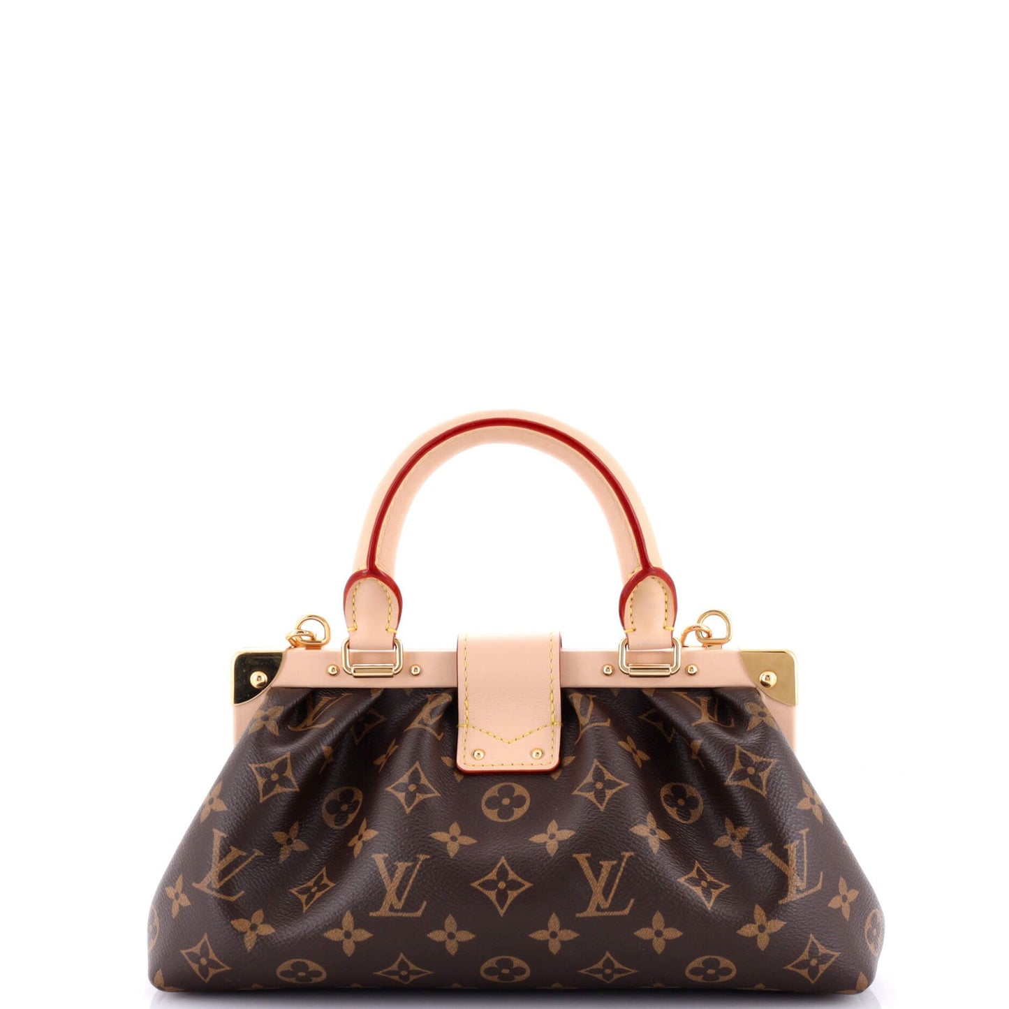 Louis Vuitton Monogram Top Handle Frame Clutch Monogram Canvas