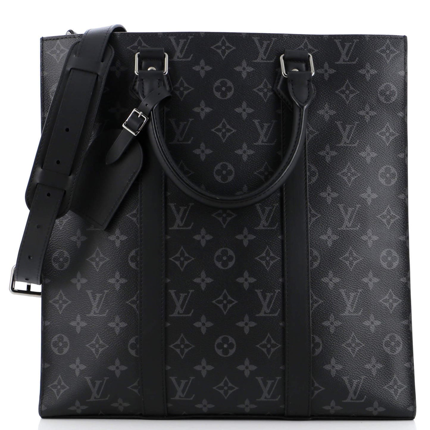 Louis Vuitton Sac Plat Bag Monogram Eclipse Canvas