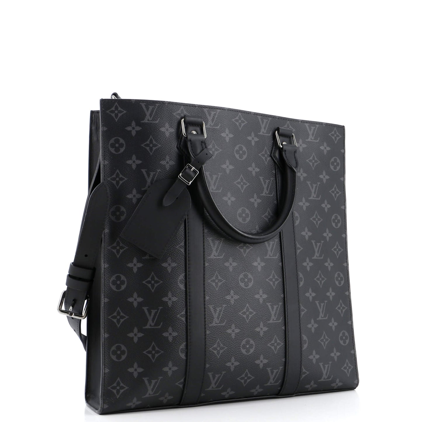 Louis Vuitton Sac Plat Bag Monogram Eclipse Canvas