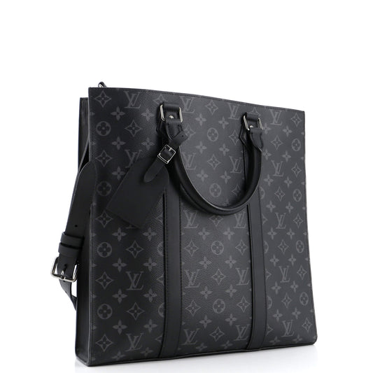 Louis Vuitton Sac Plat Bag Monogram Eclipse Canvas