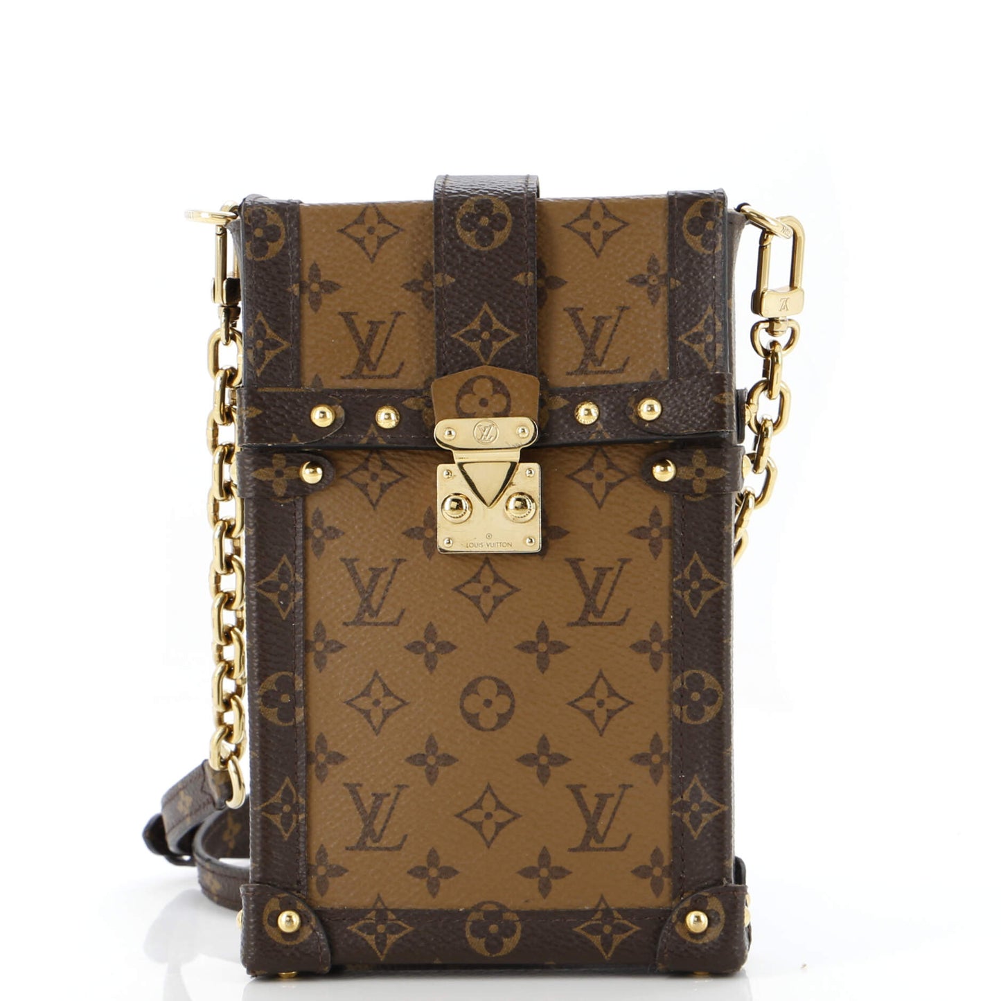 Louis Vuitton Vertical Trunk Pochette Reverse Monogram Canvas