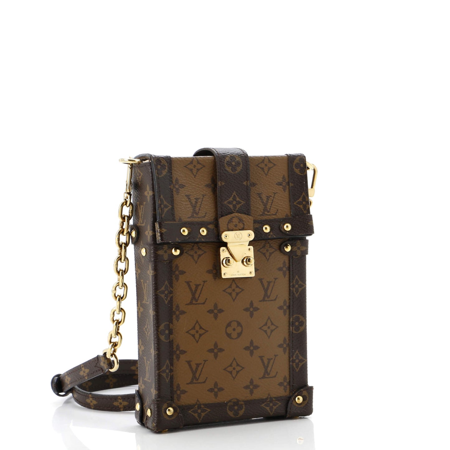 Louis Vuitton Vertical Trunk Pochette Reverse Monogram Canvas