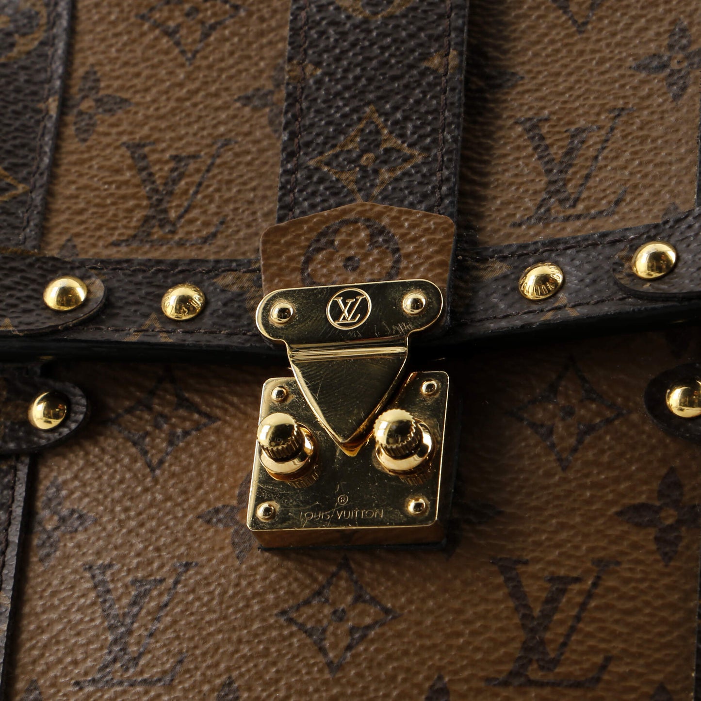 Louis Vuitton Vertical Trunk Pochette Reverse Monogram Canvas