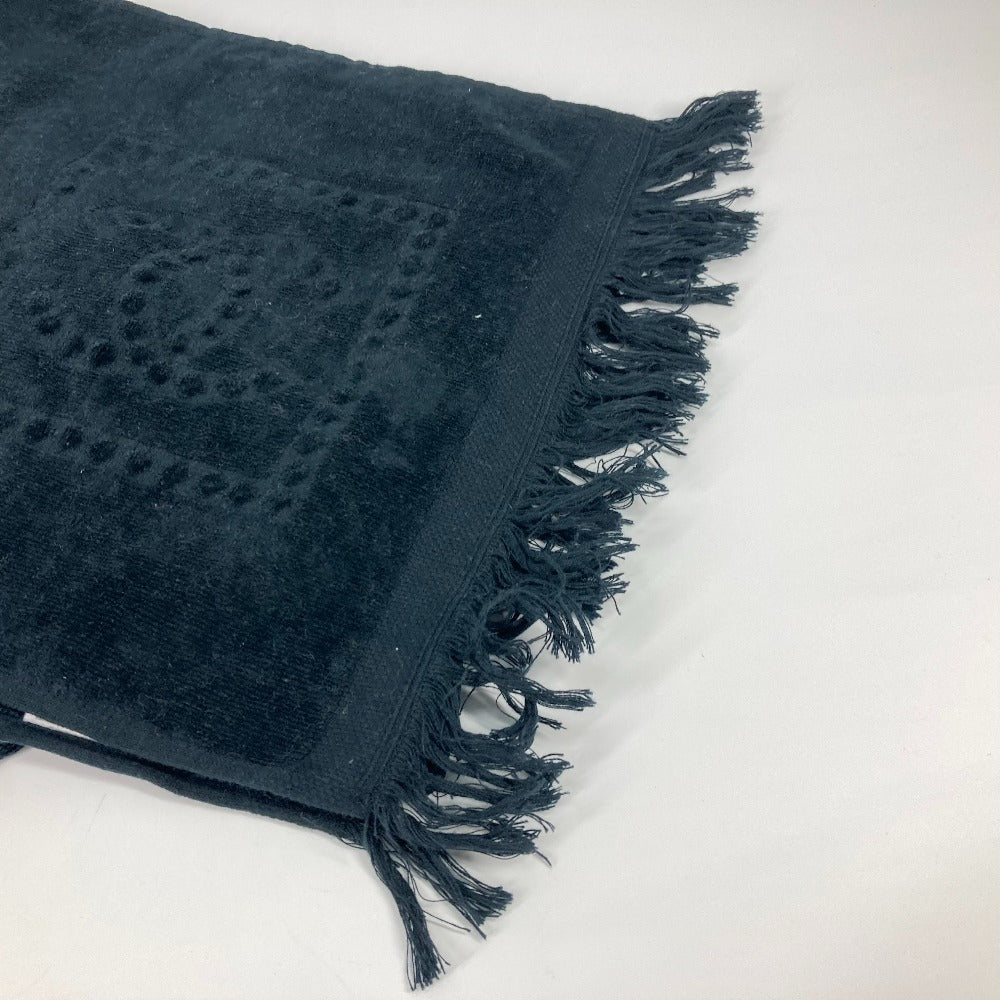 CHANEL towel cotton black Sports SPORTS CC COCO Mark Fringe Women