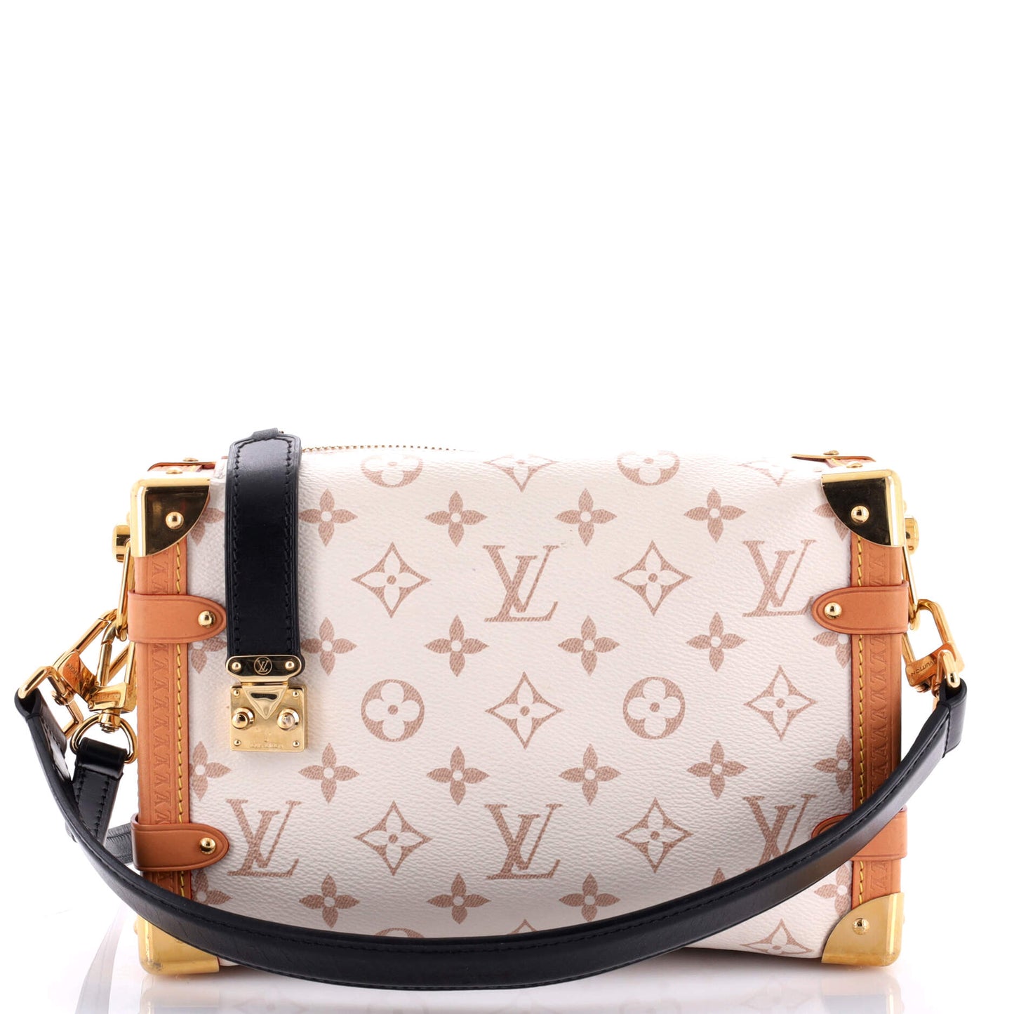 Louis Vuitton Side Trunk Handbag Monogram Dune Canvas MM