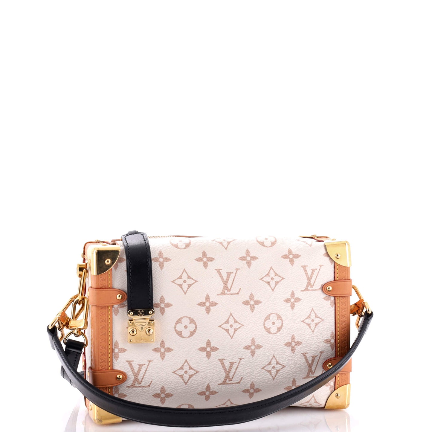 Louis Vuitton Side Trunk Handbag Monogram Dune Canvas MM