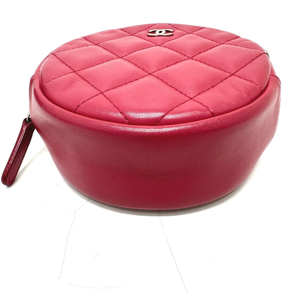 CHANEL Shoulder Bag lambskin beige COCO Mark round Women