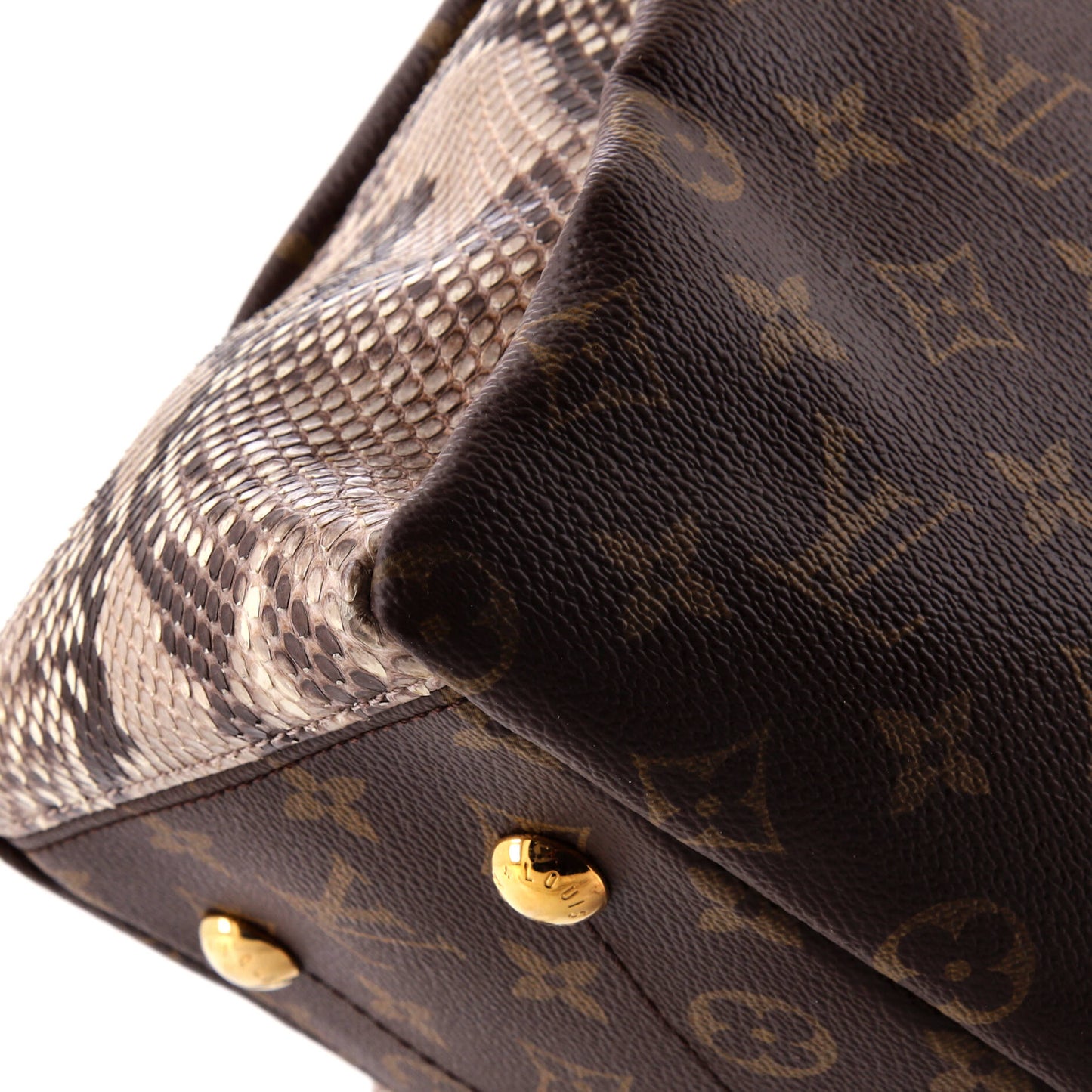 Louis Vuitton Pallas Tote Monogram Canvas with Python