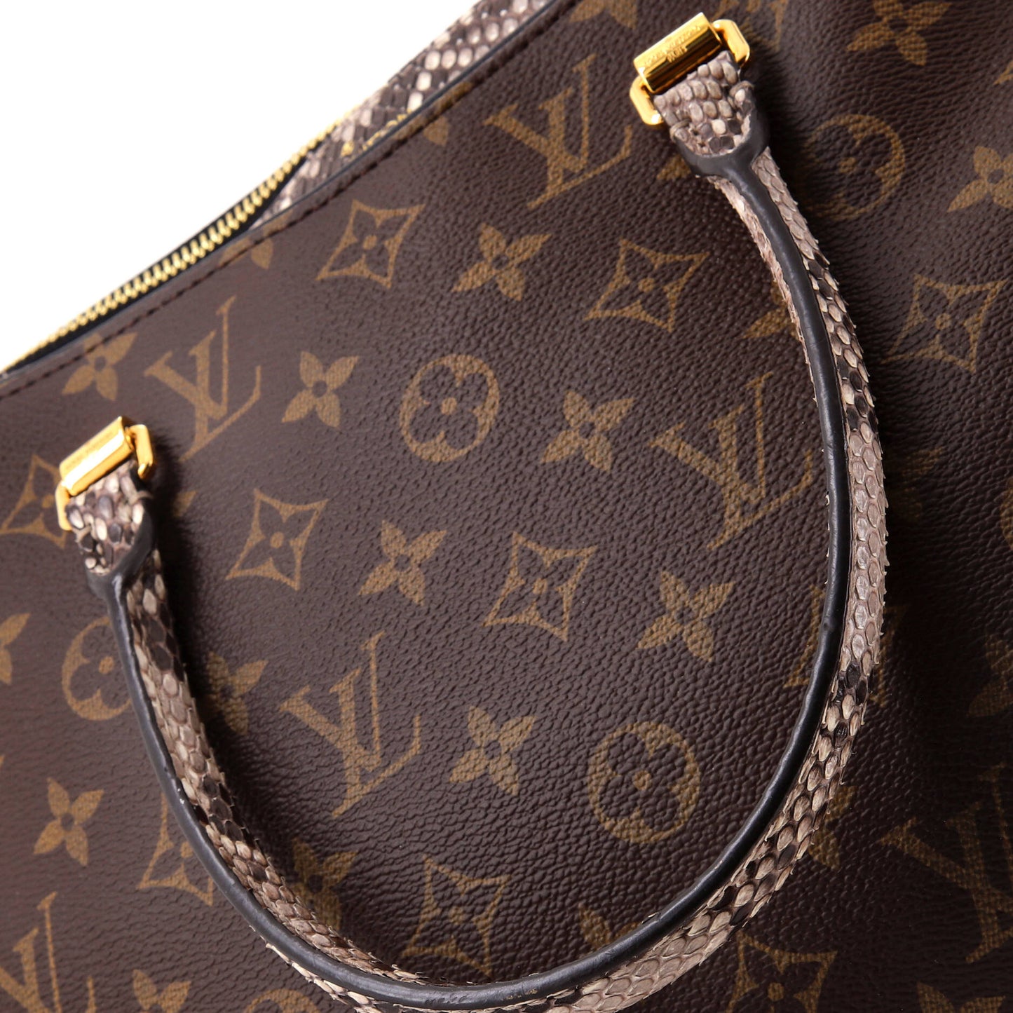 Louis Vuitton Pallas Tote Monogram Canvas with Python
