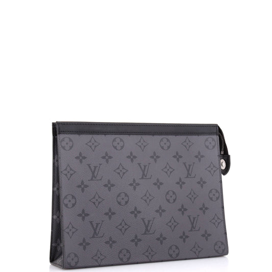Louis Vuitton Pochette Voyage Reverse Monogram Eclipse Canvas MM