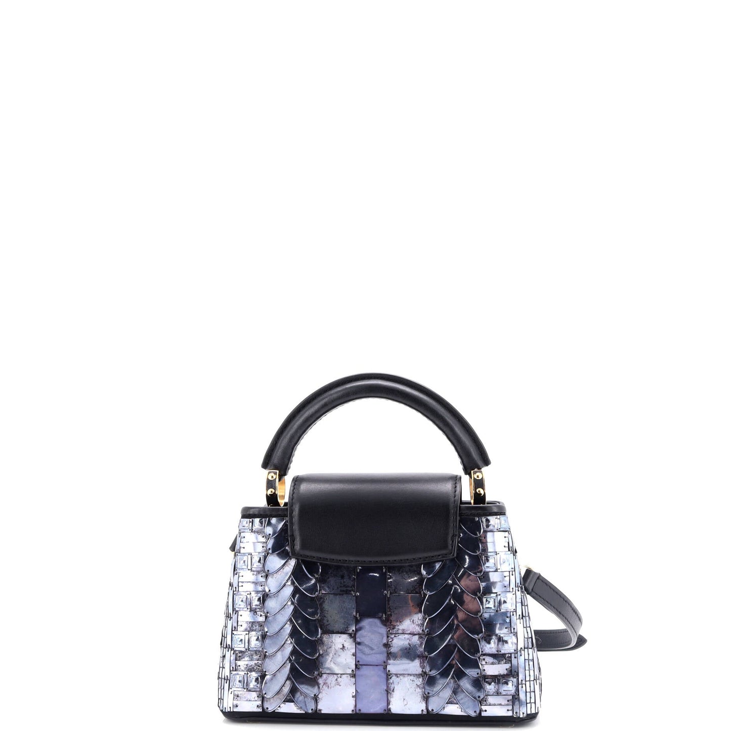 Louis Vuitton Capucines Bag Patchwork Sequin Embellished Satin Mini