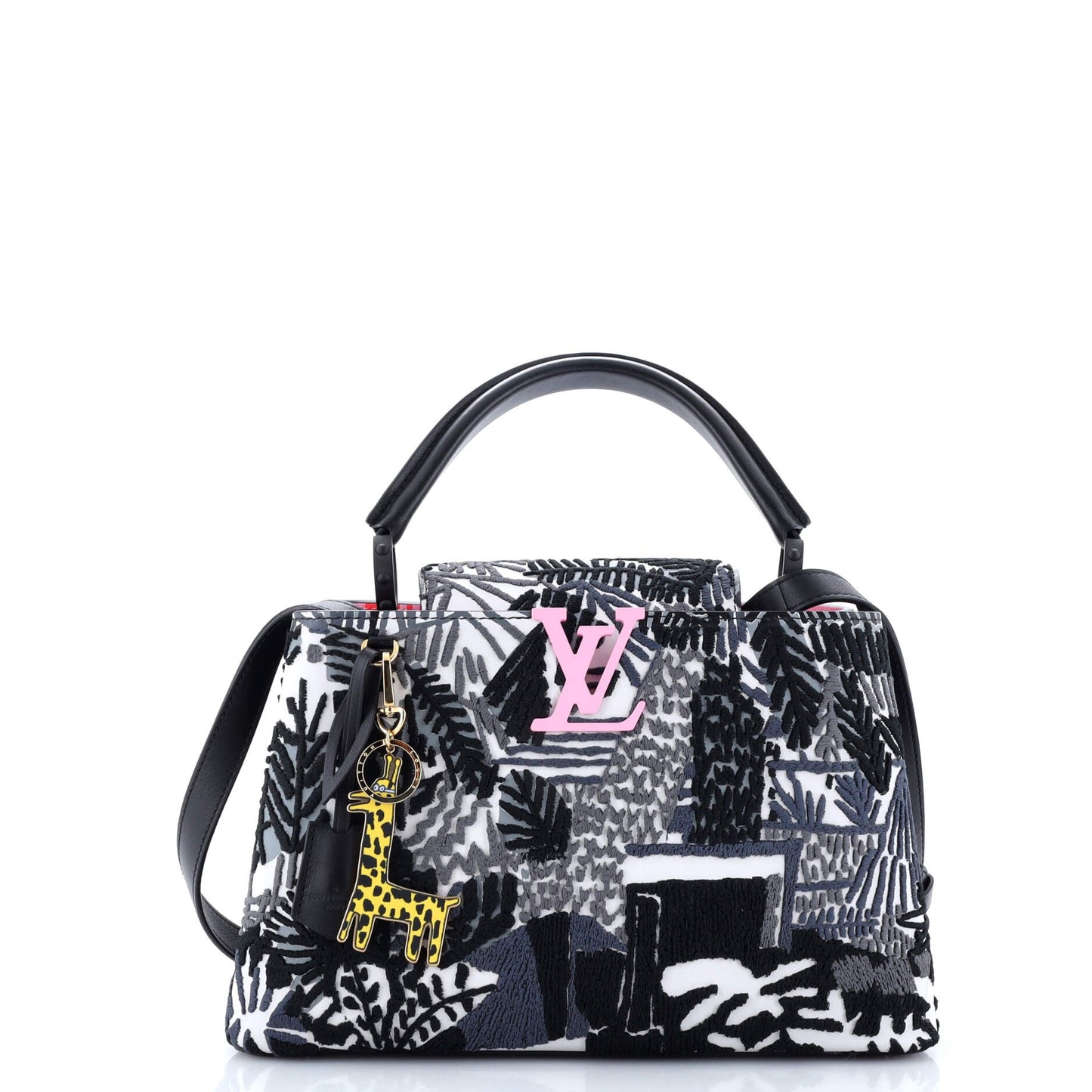 Louis Vuitton Jonas Wood ArtyCapucines Bag Printed Stitched Leather PM