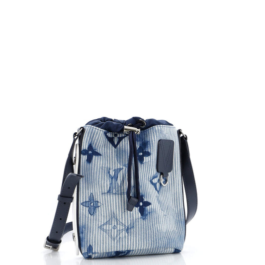 Louis Vuitton Sac Marin Bag Limited Edition Monogram Watercolor Stripes Denim BB