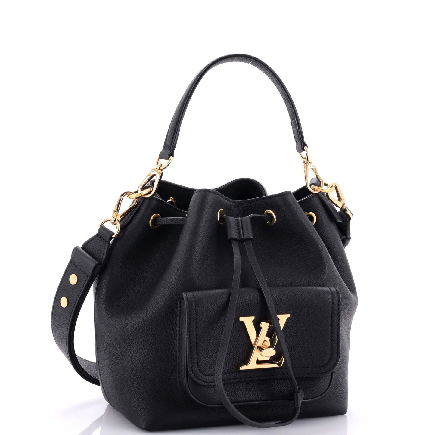Louis Vuitton Lockme Pocket Bucket Bag Leather