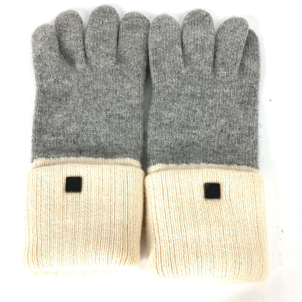 CHANEL gloves cashmere gray Sports CC COCO Mark Women