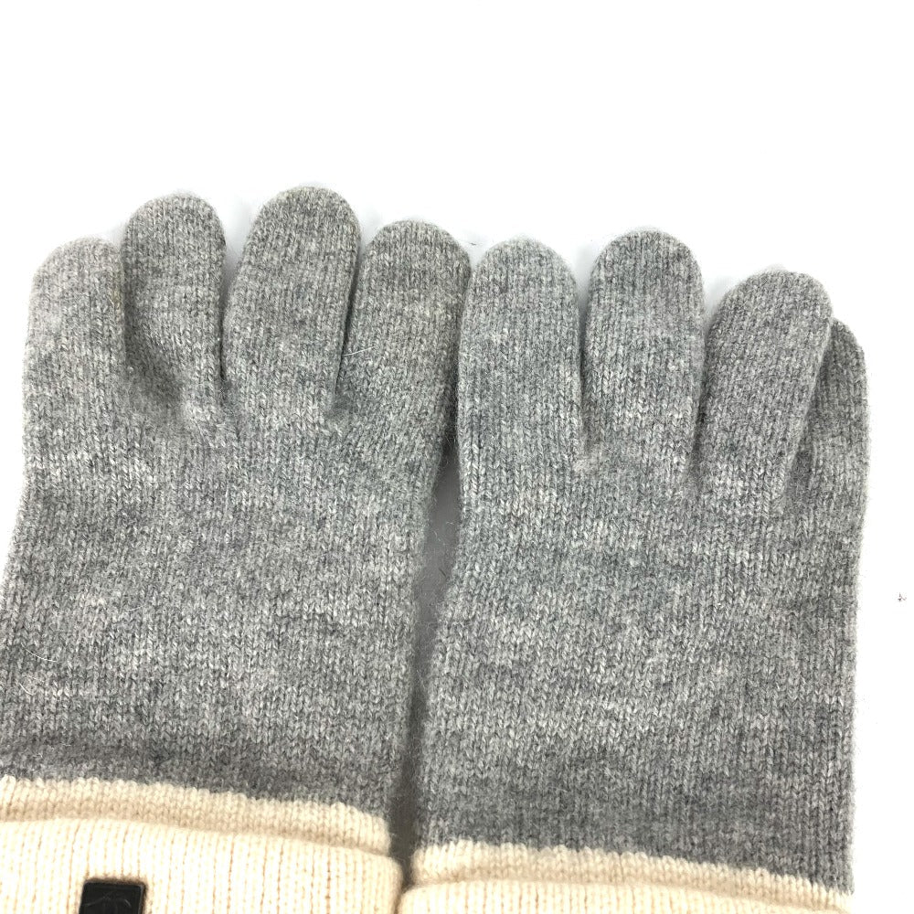 CHANEL gloves cashmere gray Sports CC COCO Mark Women