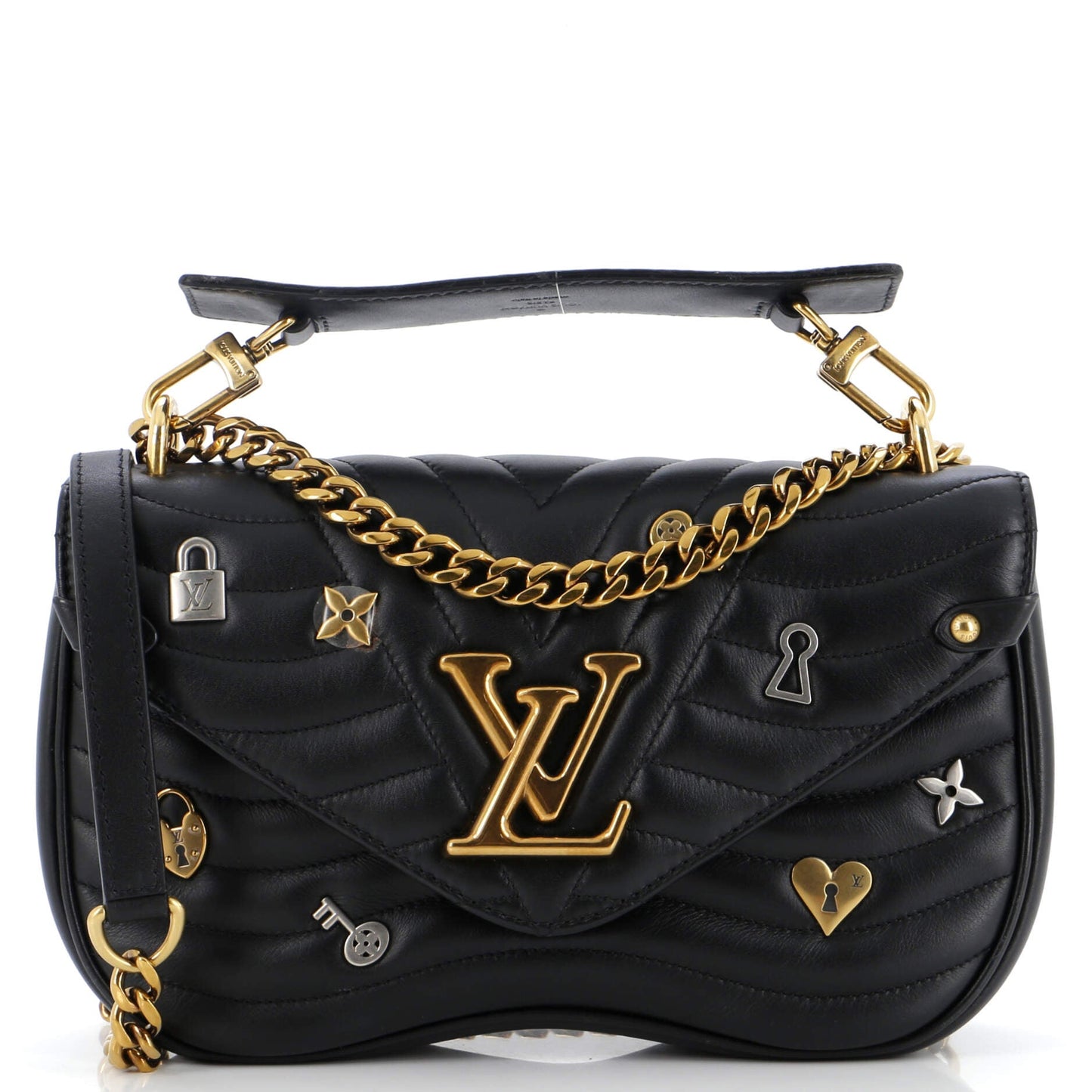 Louis Vuitton New Wave Chain Bag Limited Edition Love Lock Quilted Leather MM