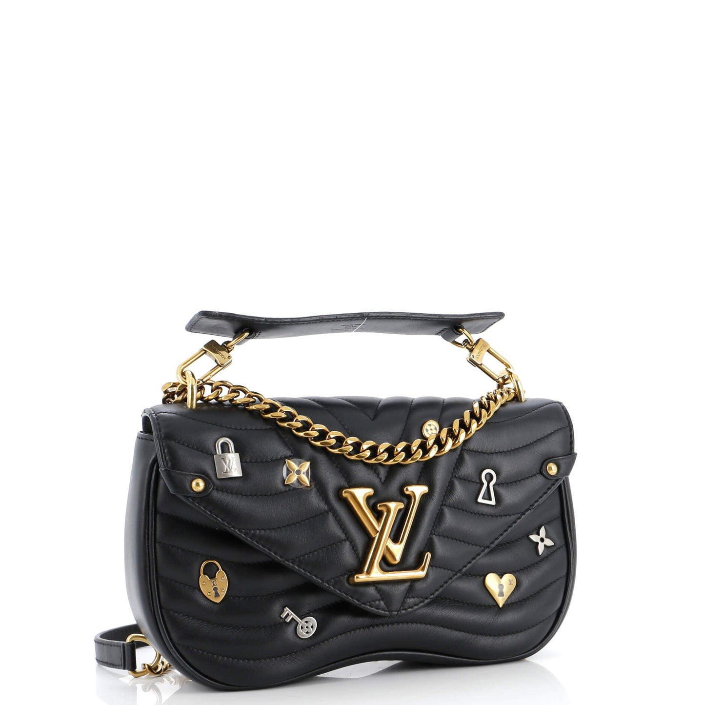 Louis Vuitton New Wave Chain Bag Limited Edition Love Lock Quilted Leather MM