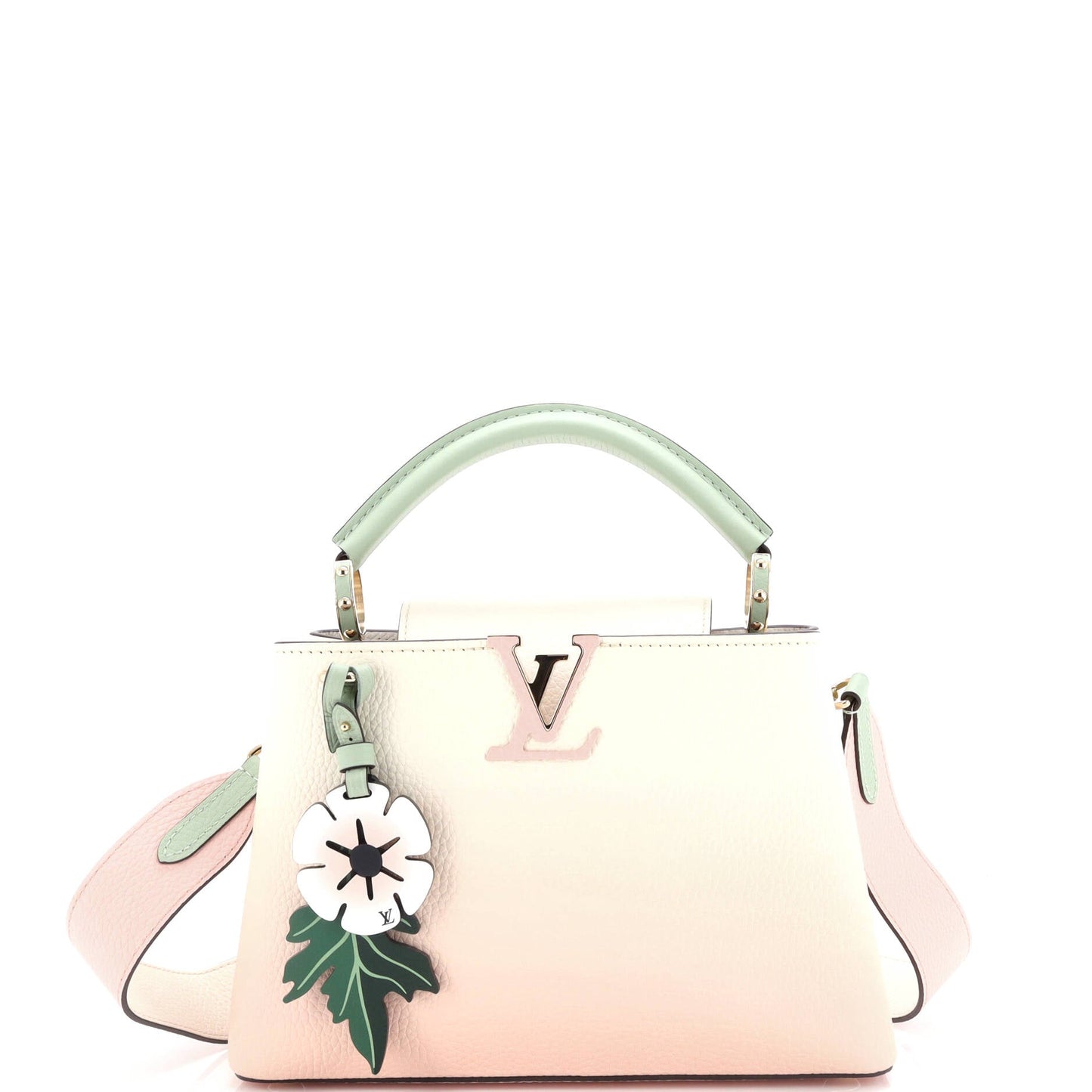 Louis Vuitton Flower Charm Capucines Bag Leather BB